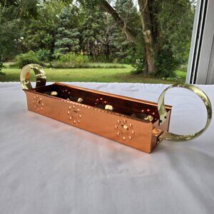Copper Advent Candle Holder with Brass Handles